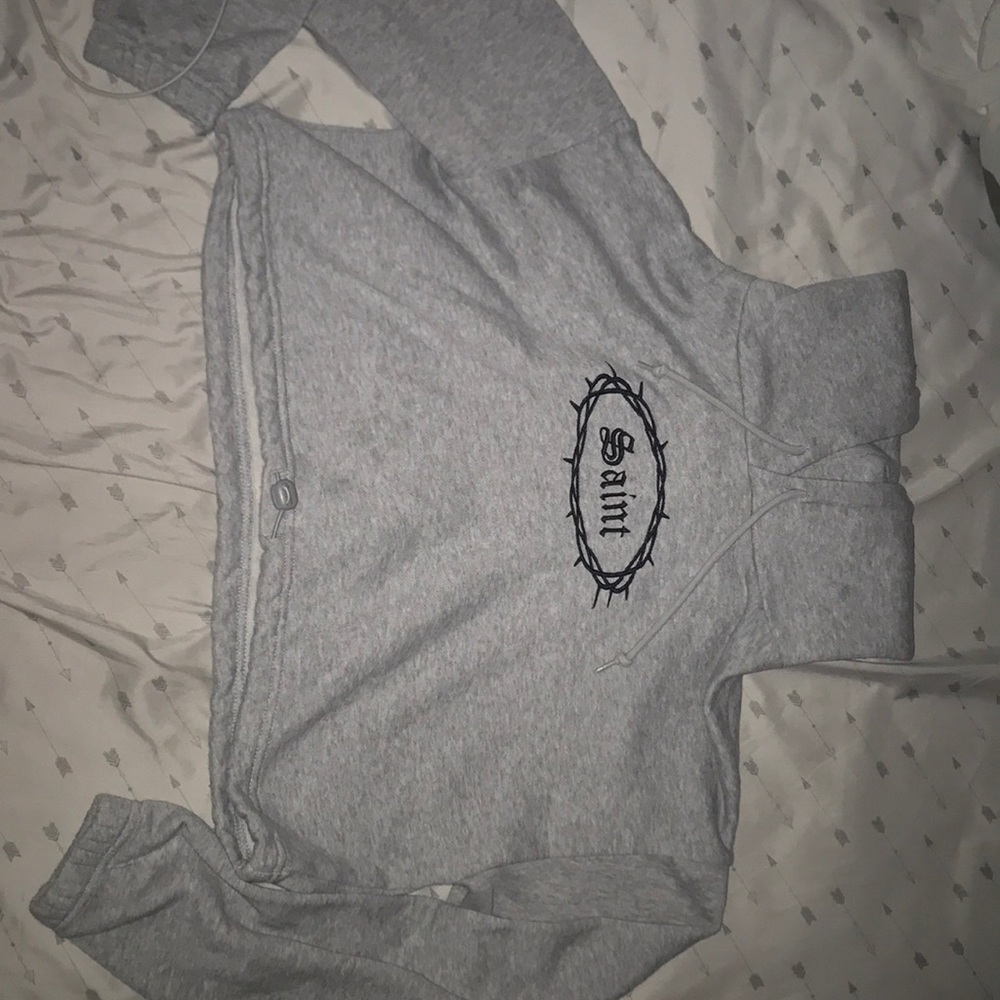 grey crop too sweater forever 21
